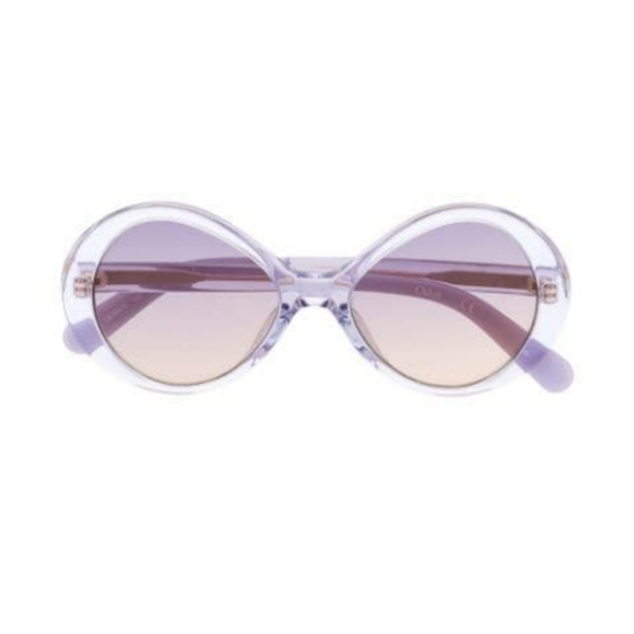 Sunglasses Violet Purple Chloé Transparent Round Frame Authentic - Picture 2 of 8